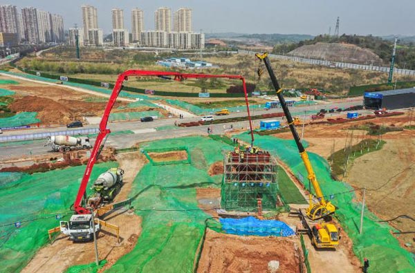 宜昌高铁新城项目开始主体结构施工