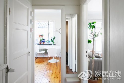 44平北欧单身公寓 阳光满满且花儿朵朵
