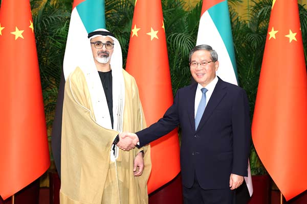 李强同阿联酋阿布扎比王