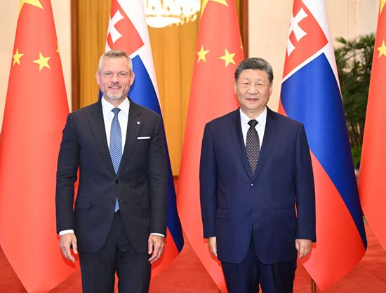 习近平同斯洛伐克总统佩